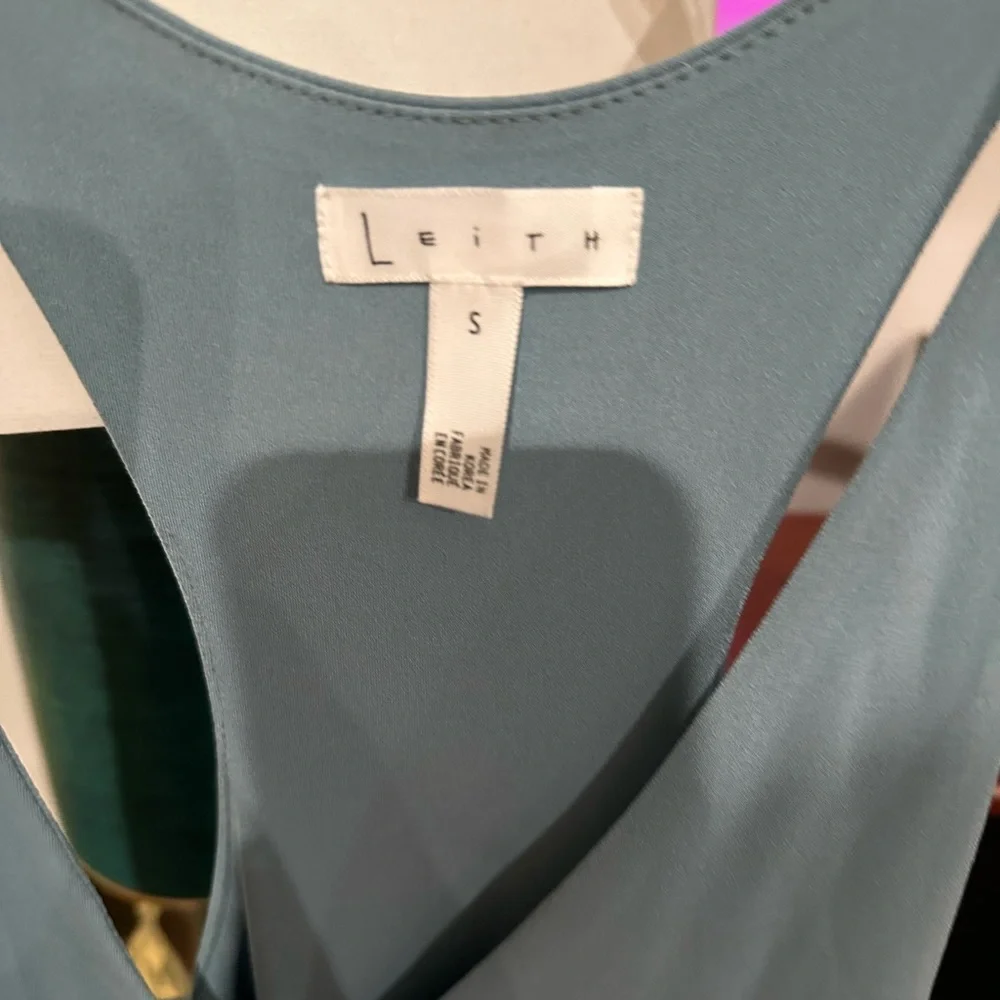 Light teal racer back body on dress - Picture 2 of 3